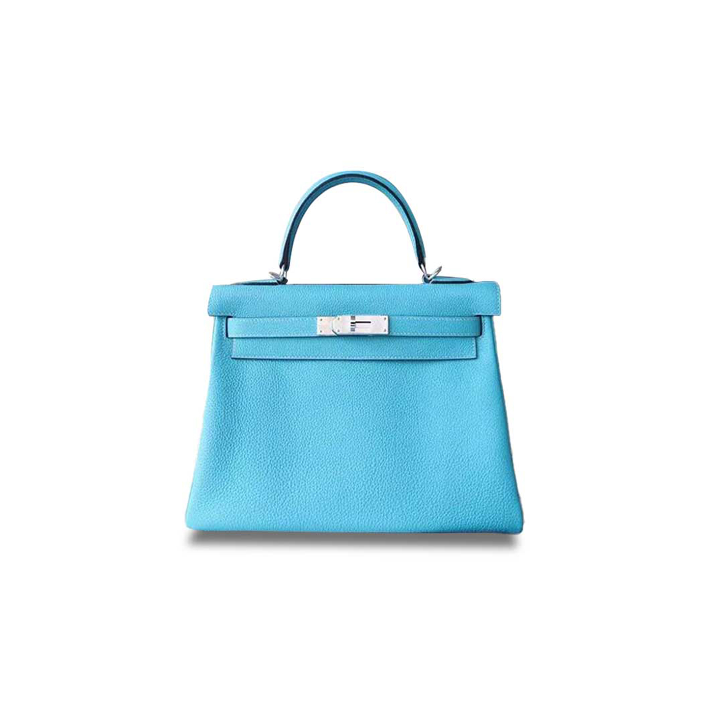 H**mes master kelly 28 candy blue silver buckle togo (28*22*10cm)